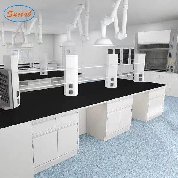 Bancada material de aço completa do laboratório da resistência de corrosão da promoção boa com gavetas e portas 0