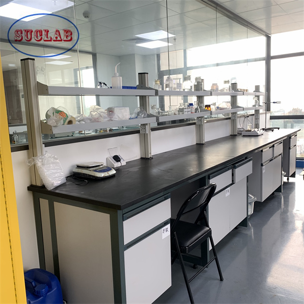 Receptores de resina fenólica Química Banco de laboratório Banco de laboratório Ilha de laboratório Com torneira de válvulas de cerâmica 0