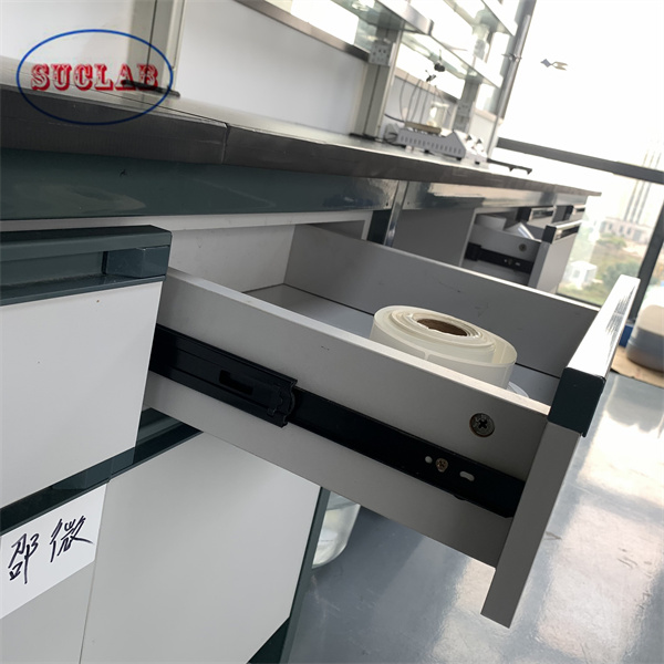 Receptores de resina fenólica Química Banco de laboratório Banco de laboratório Ilha de laboratório Com torneira de válvulas de cerâmica 1