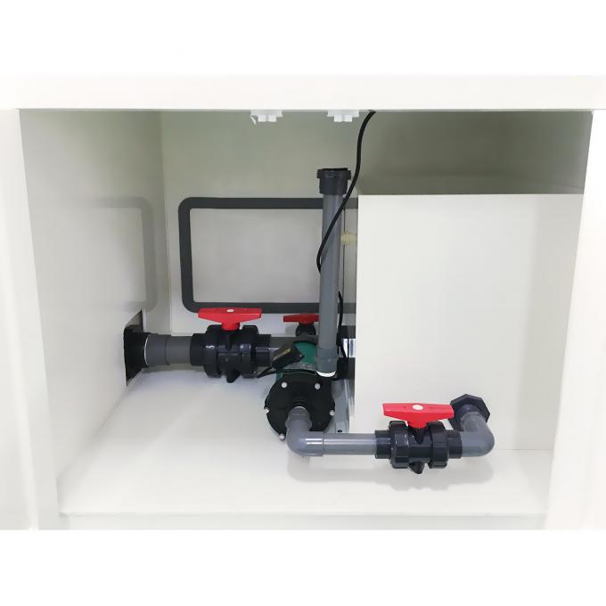 Capuz de fumo de laboratório montado na parede com tanque de esfregão Fluxo de ar horizontal de baixo ruído 2