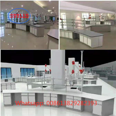 Bom preço Da estação de trabalho durável da mobília do laboratório de química do CE cor branca de Multiscene on-line