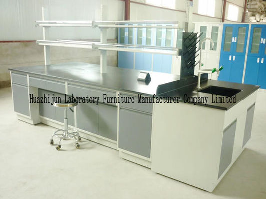 Bom preço O hospital laminou o banco de laboratório de aço, tabela impermeável da ilha para o laboratório on-line