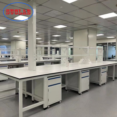 Bom preço Anti ilha da bancada do laboratório de química da corrosão com armação de aço laminada on-line