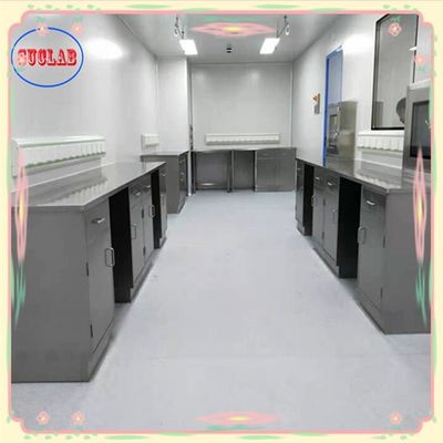 Bom preço Banco de laboratório de aço inoxidável polido para plataforma de trabalho com método de instalação de ligação de parafusos on-line