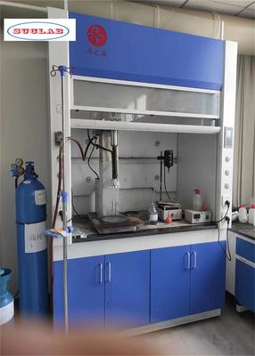 Bom preço Capuz de fumo de laboratório de 100 m3/h de fluxo de ar com sistema de filtro de carbono ativado on-line
