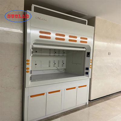 Bom preço Armário de fumo de laboratório anti-corrosião com sistema de controlo manual do esfregador úmido 100 fpm on-line