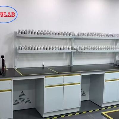 Bom preço Bancos de laboratório de química modulares Opções branco/azul/amarelo/preto para laboratórios de química on-line