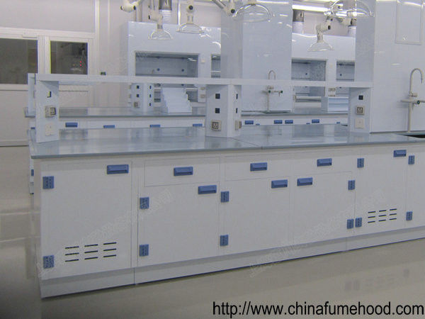 Banco branco da resina do formaldeído do fenol da mobília do laboratório de química com armário dos PP