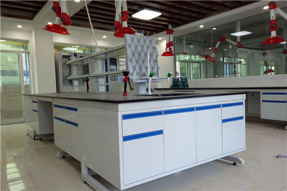 Bom preço Mobílias feito-à-medida do laboratório do banco da ilha com unidade de dissipador para a mobília química do laboratório on-line