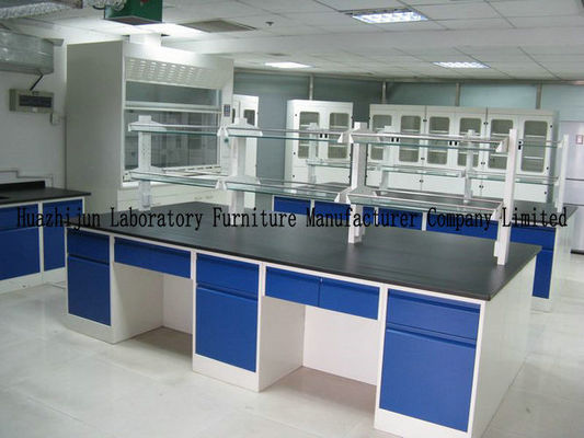 Bom preço Banco ajustável da ilha da mobília da mesa do laboratório da altura 2 camadas da prateleira do reagente on-line