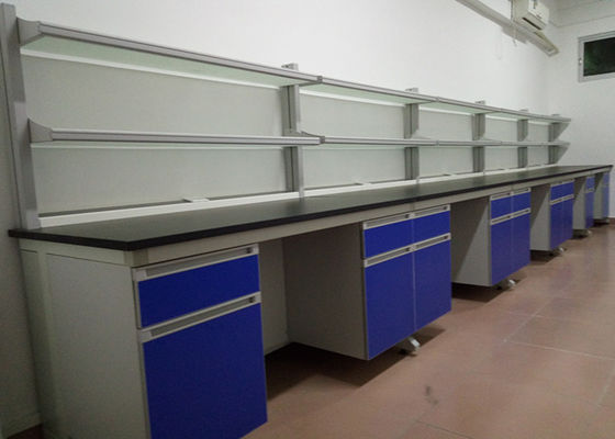 Bom preço Tamanho personalizado do banco de laboratório mobília de madeira com os anti punhos da corrosão on-line