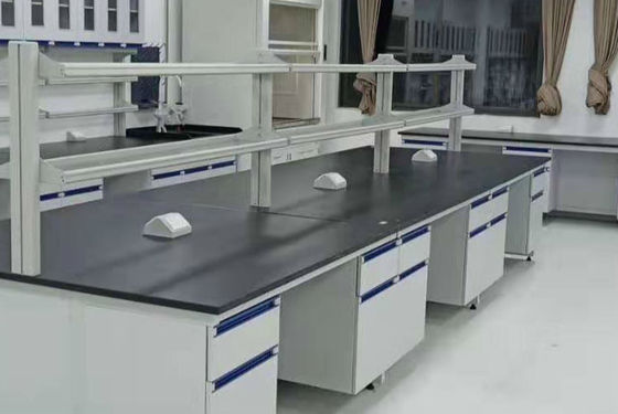 Bom preço Parte superior preta de aço e de madeira da resina fenólico da mobília 12.7mm do banco de laboratório da química on-line