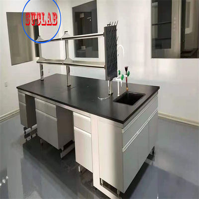 Bom preço Aço branco azul personalizado e fabricantes de madeira de Workench do laboratório da mobília do laboratório de química on-line