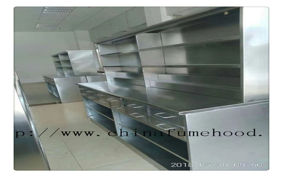 Bom preço As tabelas de aço inoxidável do laboratório da mobília do laboratório do Passivation de superfície trabalham a dobradiça 1500*850mm dos bancos DTC on-line