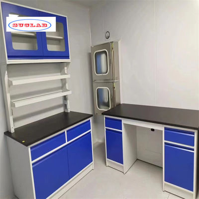 Bom preço Blue Chemistry Lab Bench Laboratory Casework - 2 alças para melhorar a manobrabilidade on-line