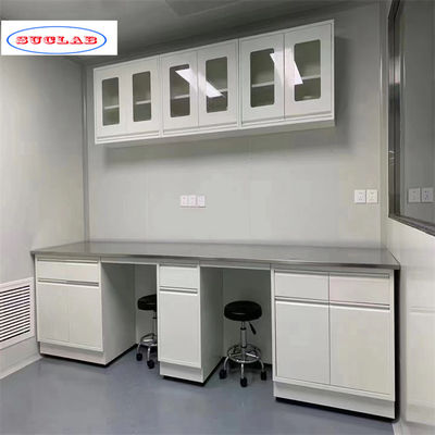 Bom preço Laboratório de Química Branca banco de laboratório Casework com o número de trilhos como desenho on-line
