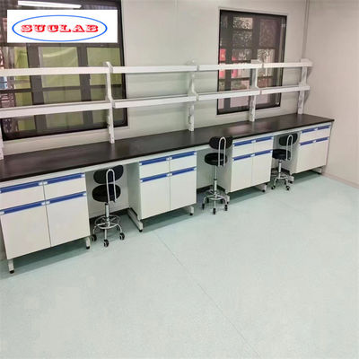 Bom preço Mobiliário de laboratório personalizável banco de trabalho de laboratório com especificações de buraco e gancho de desenho on-line