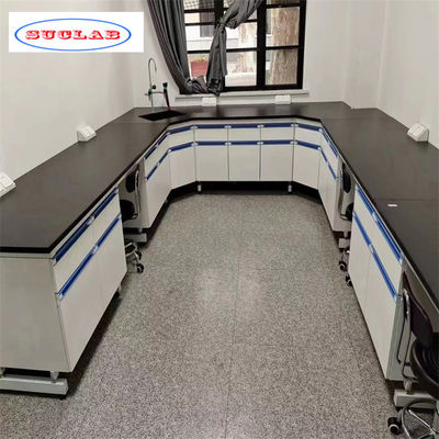 Bom preço 1500*750*900MM Bancos de trabalho de laboratório de química concebidos para desenhar on-line