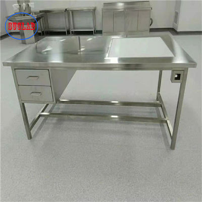 Bom preço Banco de laboratório de aço inoxidável polido com especificações de desenho on-line