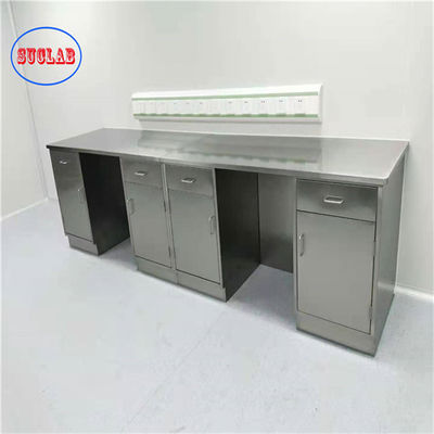 Bom preço Os bancos de laboratório oferecem armários de aço inoxidável com gaveta como desenho para laboratórios on-line