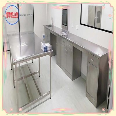 Bom preço Banco de laboratório de aço inoxidável de estilo moderno com número de gavetas disponíveis como desenho on-line