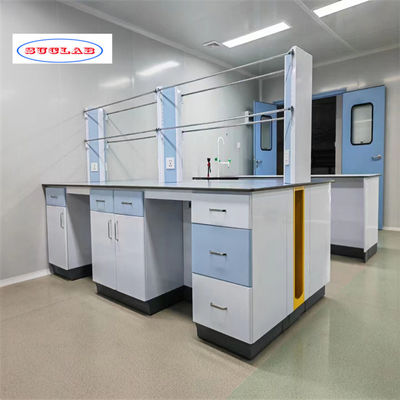 Bom preço Mobiliário de laboratório de química personalizável Bancada de trabalho de laboratório para armazenamento de material de PP on-line