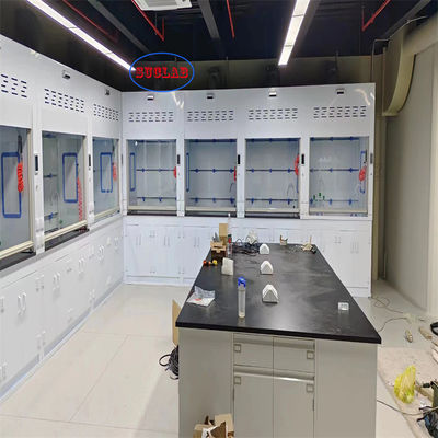 Bom preço Reliável Polipropileno Chemical Fume Hood Laboratório Armário fedorento ≤60dB Ruído 400m3/h Fluxo de ar on-line
