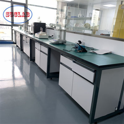 Bom preço Alta Durabilidade Laboratório de Química Bancada de Trabalho Móveis de Laboratório Branco ou Azul Cor on-line
