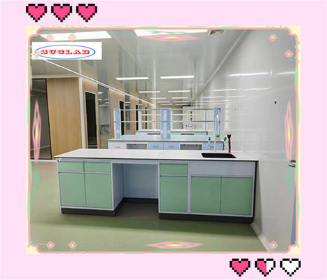 Bom preço Revestimento com pó epoxi Química de laboratório banco retangular ou personalizado on-line
