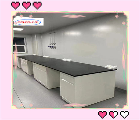 Bom preço Banco de laboratório de química sólida com prateleira de vidro ajustável Servidor tipo prateleira de vidro de espessura de 12 mm on-line