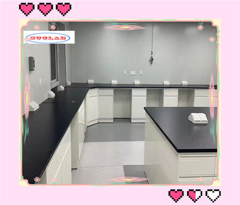 Bom preço Bancos de laboratório de pé livre Reagentes duráveis com prateleira de vidro ajustável para pesquisa científica on-line