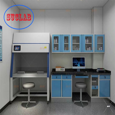 Bom preço L*1500/750 W *800/850 mm H Bancos de trabalho de laboratório com gabinete de madeira/aço personalizável on-line