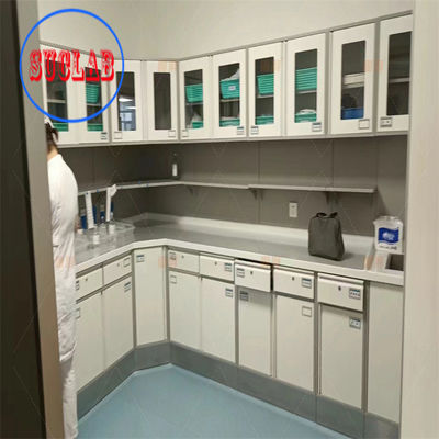 Bom preço Bancos de trabalho de laboratório de prateleira de vidro ajustáveis com gavetas - solução ideal para estantes de reagentes on-line
