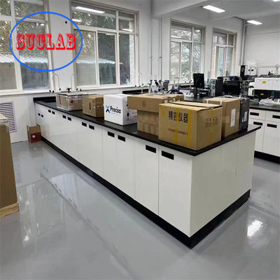 Bom preço Bancos de laboratório de química com gabinete de base de madeira on-line