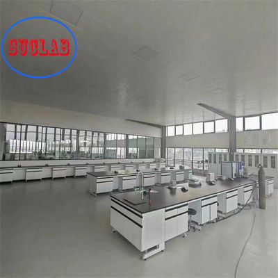 Bom preço Bancos de trabalho de laboratório de química de madeira de trabalho pesado com pé de nylon ajustável on-line