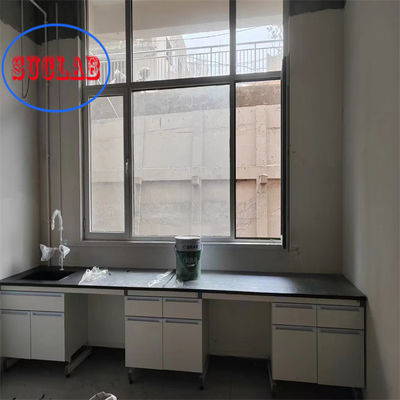 Bom preço Mesas de laboratório resistentes a produtos químicos Bancos de trabalho 1 Prateleira Móveis de laboratório de segurança on-line