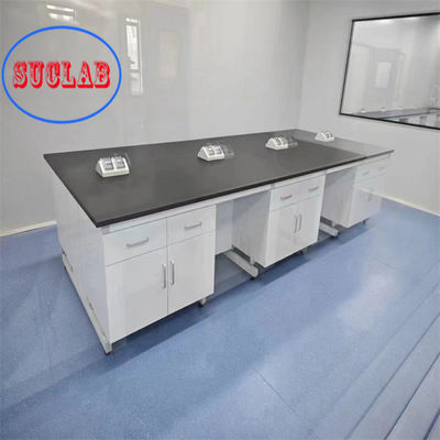 Bom preço Mesas de laboratório ignífugas com superfície de trabalho de resina fenólica laminada resistente a produtos químicos DTC105 DEG on-line