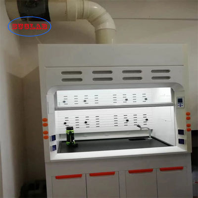 Bom preço Capuz de fumo de laboratório montado na parede com tanque de esfregão Fluxo de ar horizontal de baixo ruído on-line