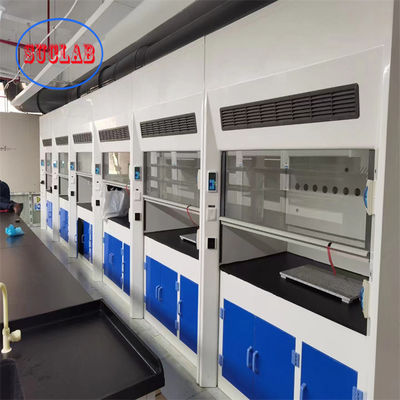 Bom preço 1200 m3/h Volume de escape Câmara de fumaça de laboratório com fluxo de ar horizontal on-line