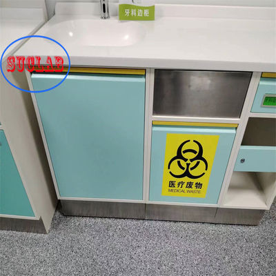 Bom preço Estantes ajustáveis de aço inoxidável montados na parede Hospital clínica Mobiliário de descarte Caseworks on-line