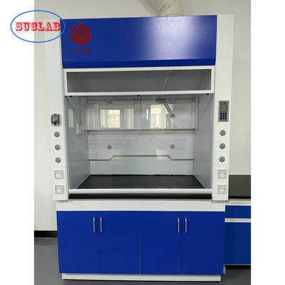 Bom preço Capuz de fumo de laboratório azul escuro com soprador de baixo ruído para sistema de ventilação on-line