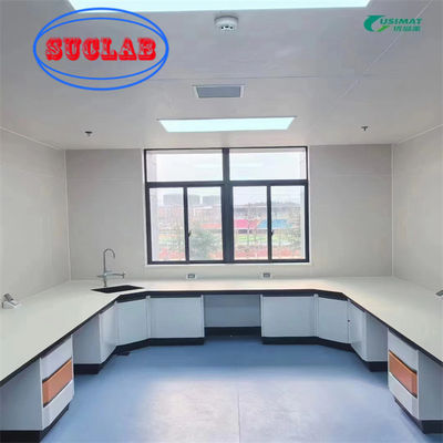 Bom preço Banco de laboratório de química personalizado com cabine DTC dobradiças e balcão fenólico on-line