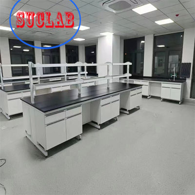 Bom preço Laboratório de Química de Madeira de Aço Bancada de Trabalho de Laboratório Casework Hong Kong com Epoxy Resin Worktop on-line
