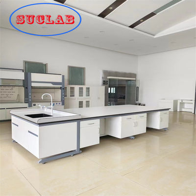 Bom preço Química laboratório de trabalho de Hong Kong com resistente ao fogo laminado resina fenólica superior armários múltiplos on-line