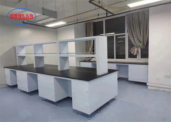 Bom preço Banco de laboratório de química personalizável Vietnã com trilho silencioso Fenolic Top em várias cores para hospital escolar on-line