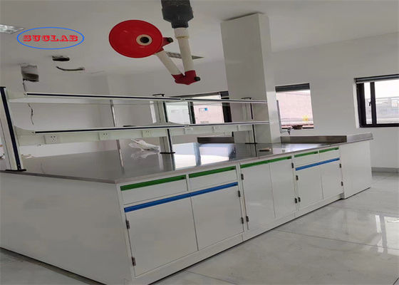 Bom preço Full Steel Chemistry Lab Bench Laboratório Casework Hong Kong com Pp Sink e Silent Rail System on-line