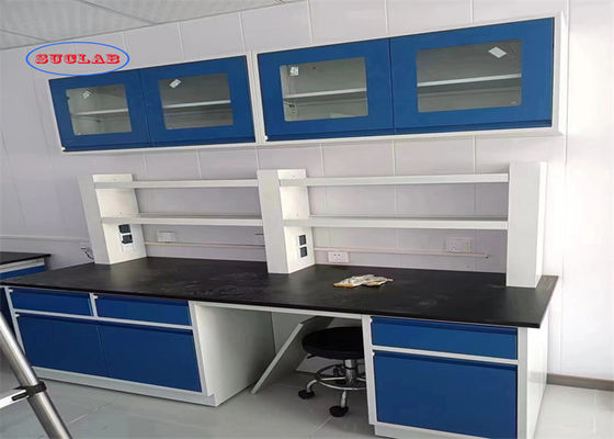 Bom preço Silent Rail Química Banco de laboratório Móveis de laboratório Malásia com Epoxy Resin Sink e Ferradura de aço inoxidável on-line