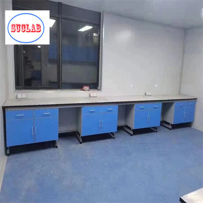 Bom preço Bancos de trabalho de laboratório de química Bancos de trabalho de laboratório de madeira de aço com superfície de trabalho laminada resistente a produtos químicos on-line