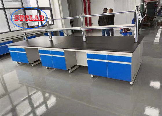 Bom preço Laboratório de Química Banco de Trabalho Casework Laboratório Singapura Segurança Banco resistente ao fogo Com armários resistentes a produtos químicos on-line