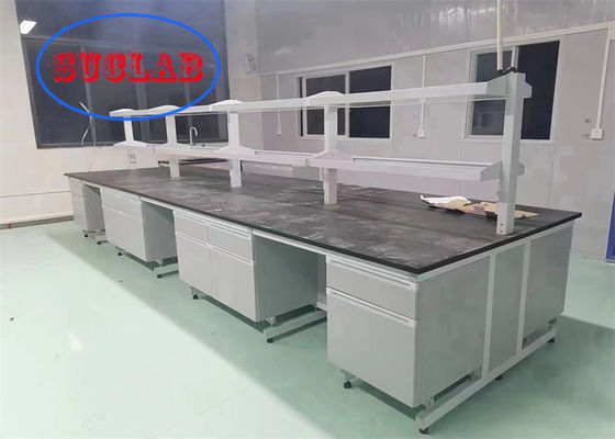 Bom preço Química Resistente Química Laboratório Bancada de Trabalho Laboratório Mesa de Trabalho Vietnã com estrutura resistente ao fogo e armários múltiplos on-line